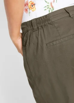 Bermuda paper touch en coton à taille confortable