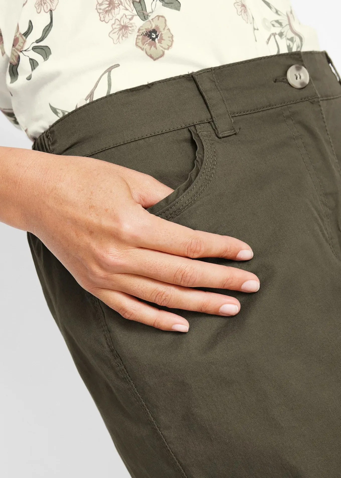 Bermuda paper touch en coton à taille confortable