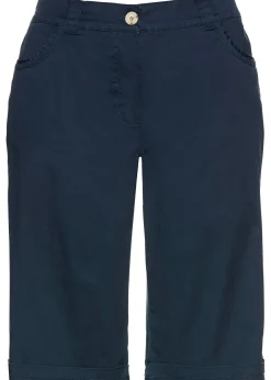 Bermuda paper touch en coton à taille confortable