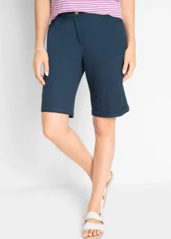 Bermuda paper touch en coton à taille confortable