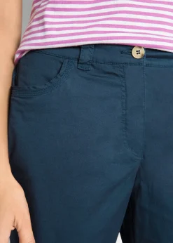 Bermuda paper touch en coton à taille confortable