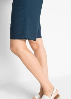 Bermuda paper touch en coton à taille confortable