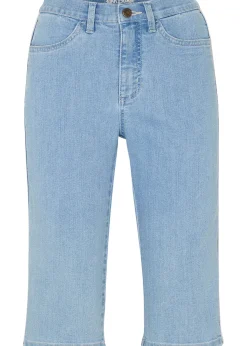 Bermuda slim en jean, taille haute