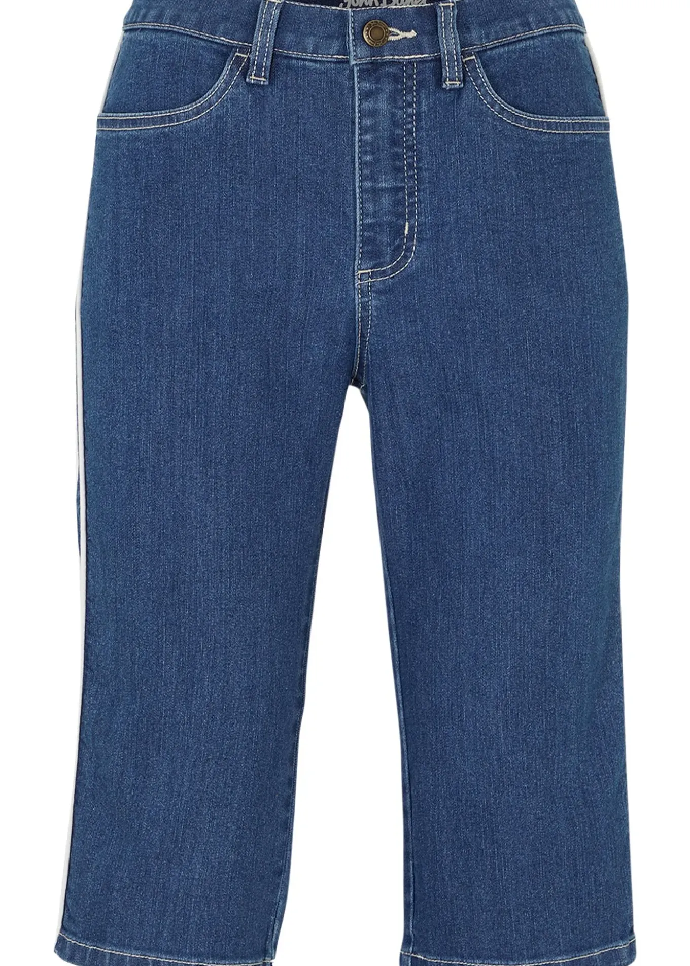 Bermuda slim en jean, taille haute