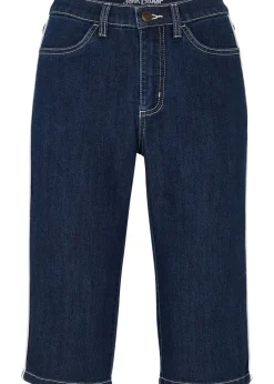 Bermuda slim en jean, taille haute