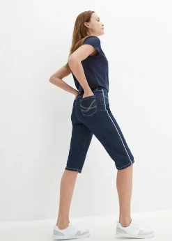 Bermuda slim en jean, taille haute