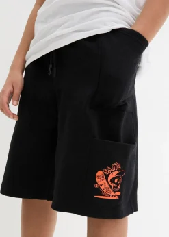 Bermuda sweat 100% coton, poches cargo