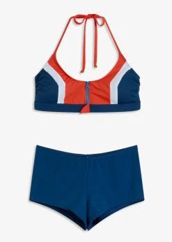 Bikini avec brassière zippée (ens. 2 pces)