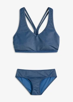 Bikini brassière (ens. 2 pces) aspect jean