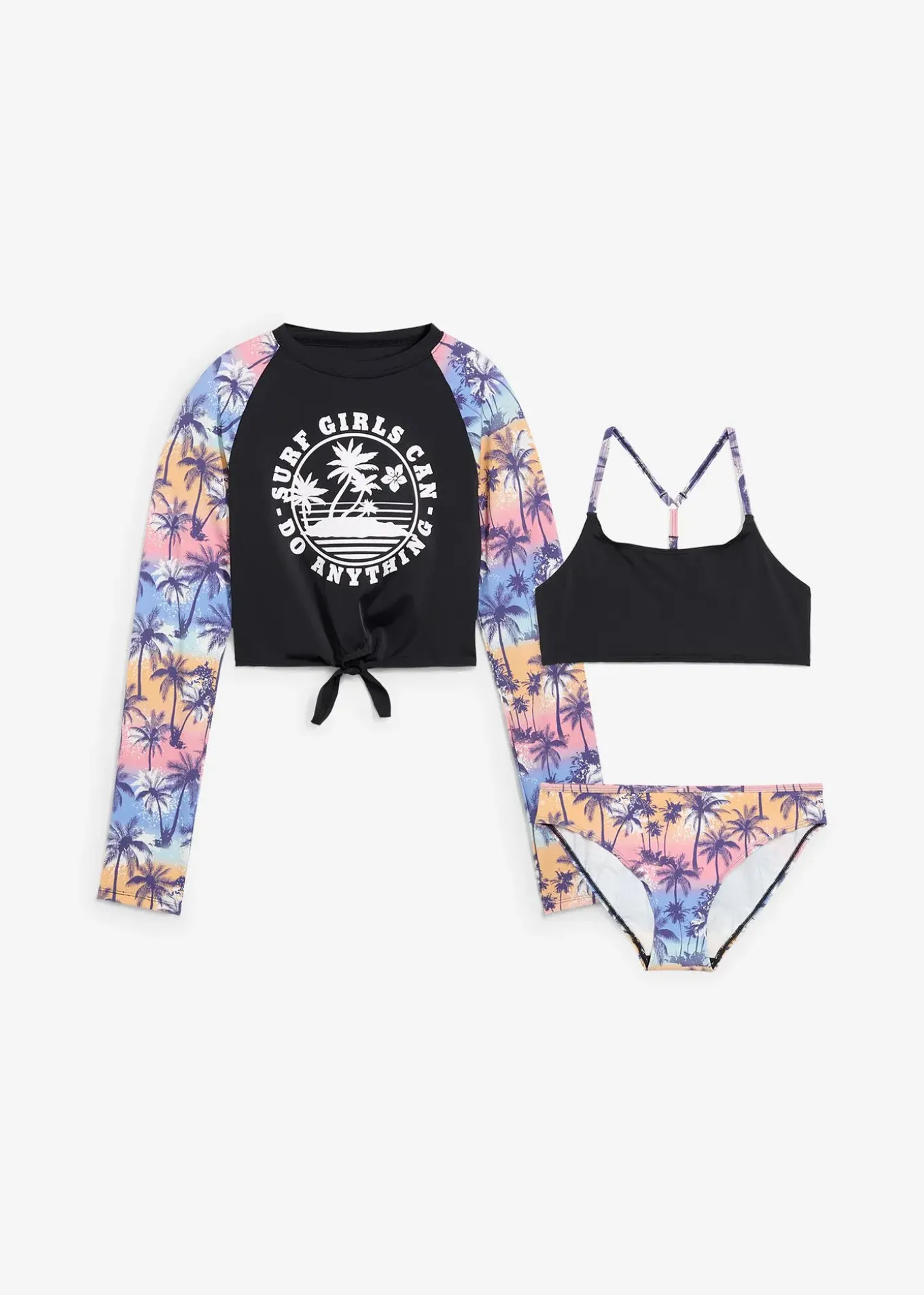 Bikini et haut de maillot (ens. 3 pces.)