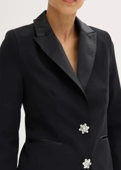 Blazer à boutons bijoux