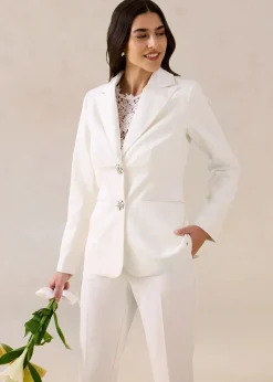 Blazer à boutons décoratifs