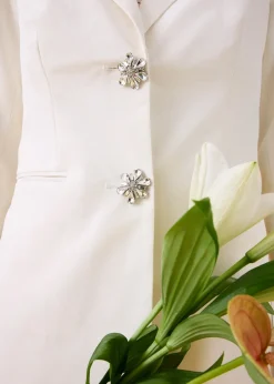 Blazer à boutons décoratifs