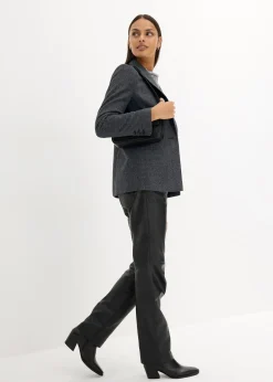 Blazer à motif chevrons, laine majoritaire