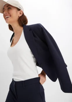 Blazer à poches passepoilées