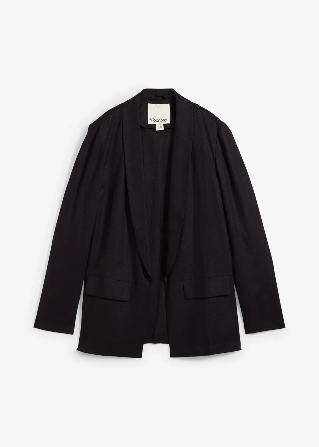 Blazer ample en mélange lin-viscose