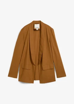 Blazer ample en mélange lin-viscose