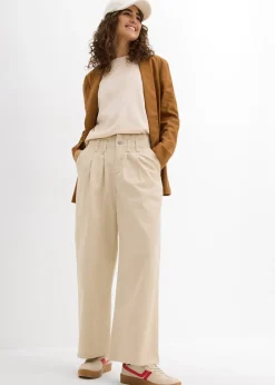 Blazer ample en mélange lin-viscose