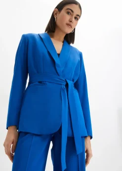 Blazer avec ceinture à nouer
