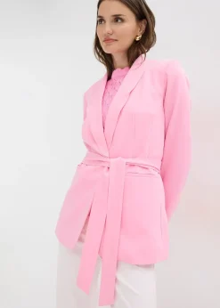 Blazer avec ceinture à nouer