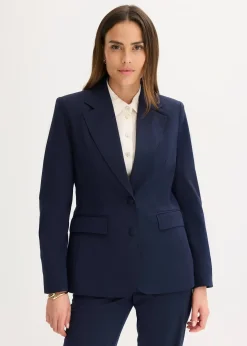 Blazer avec détails surfilés décoratifs