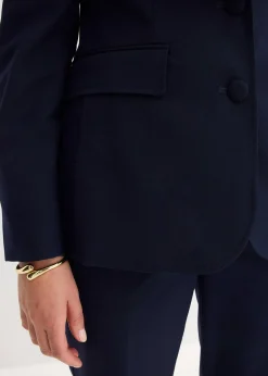 Blazer avec détails surfilés décoratifs