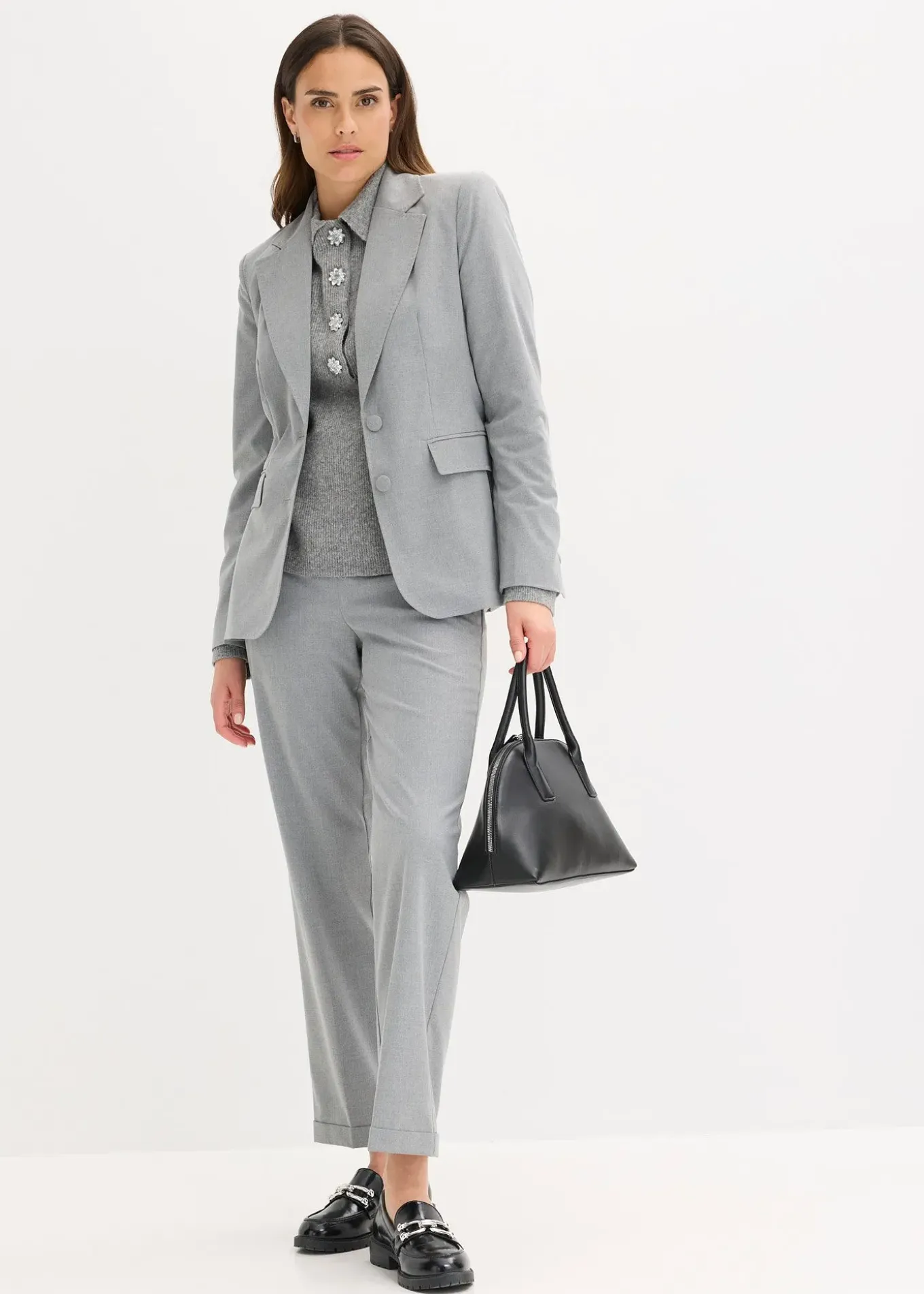 Blazer avec détails surfilés décoratifs