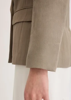 Blazer avec Lyocell, effet froissé