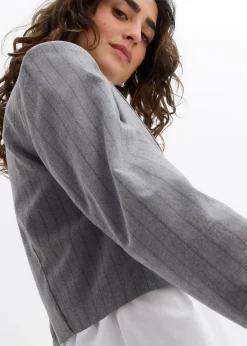 Blazer court avec col à revers