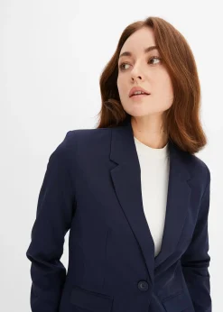 Blazer court avec poches à rabat