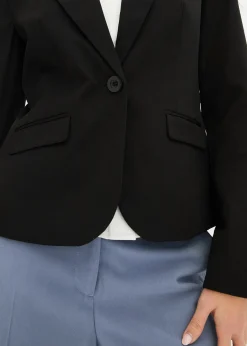 Blazer court avec poches à rabat