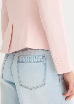 Blazer court avec poches à rabat