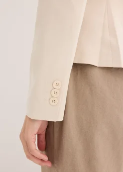 Blazer court avec poches à rabat