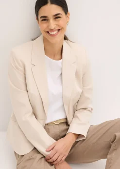 Blazer court avec poches à rabat