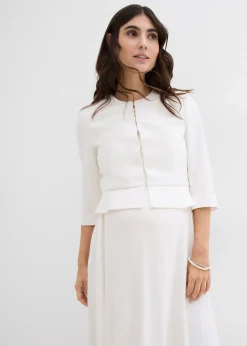 Blazer de grossesse court en satin