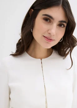 Blazer de grossesse court en satin