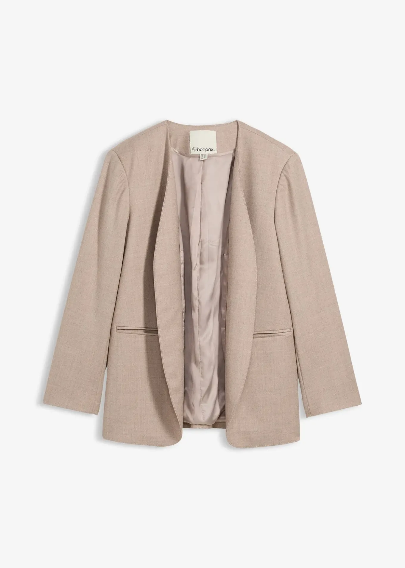Blazer doux sans col