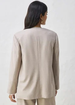 Blazer doux sans col