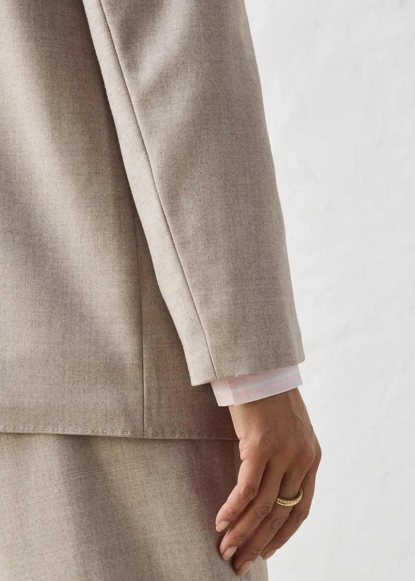 Blazer doux sans col