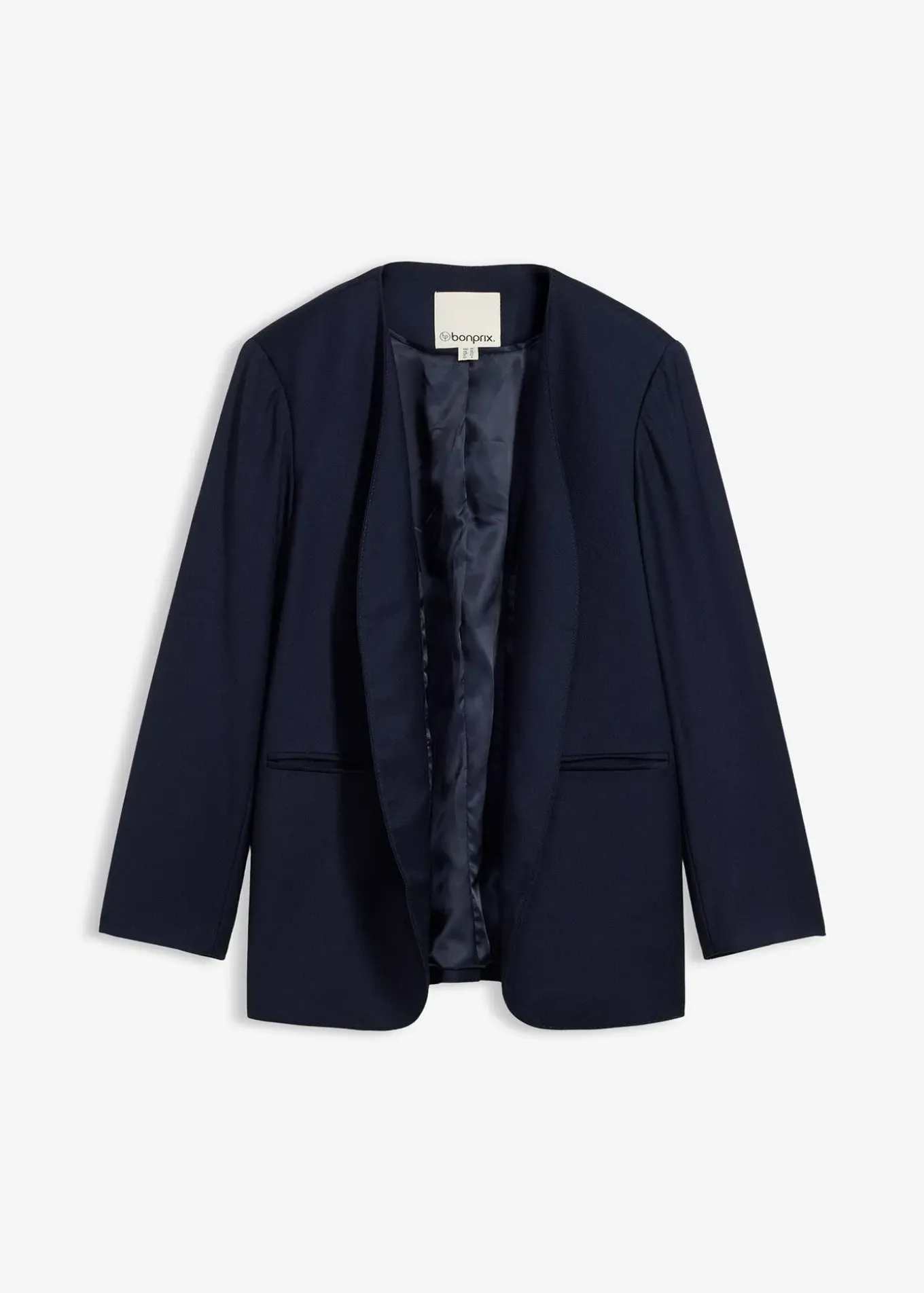 Blazer doux sans col