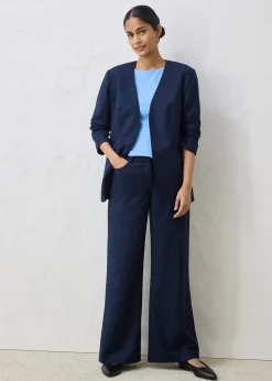 Blazer doux sans col