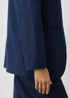 Blazer doux sans col