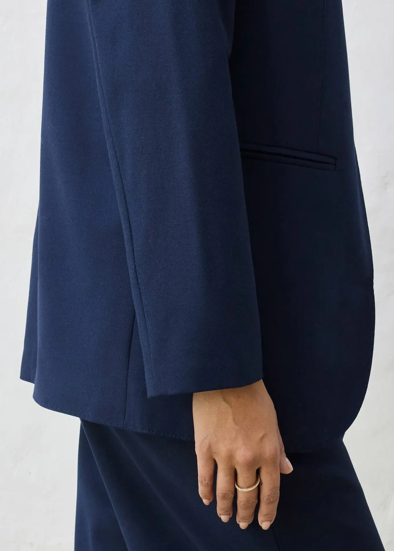 Blazer doux sans col