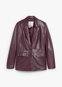 Blazer en cuir d’agneau nappa