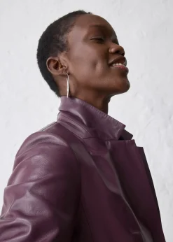 Blazer en cuir d’agneau nappa