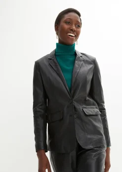 Blazer en cuir d’agneau nappa