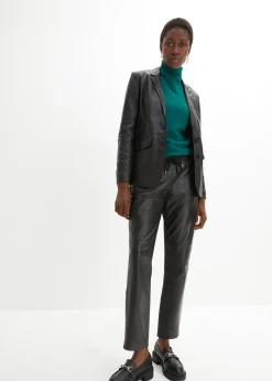 Blazer en cuir d’agneau nappa