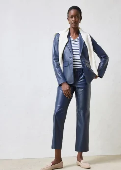 Blazer en cuir d’agneau nappa