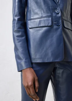 Blazer en cuir d’agneau nappa