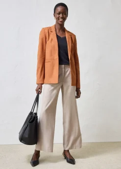 Blazer en cuir velours